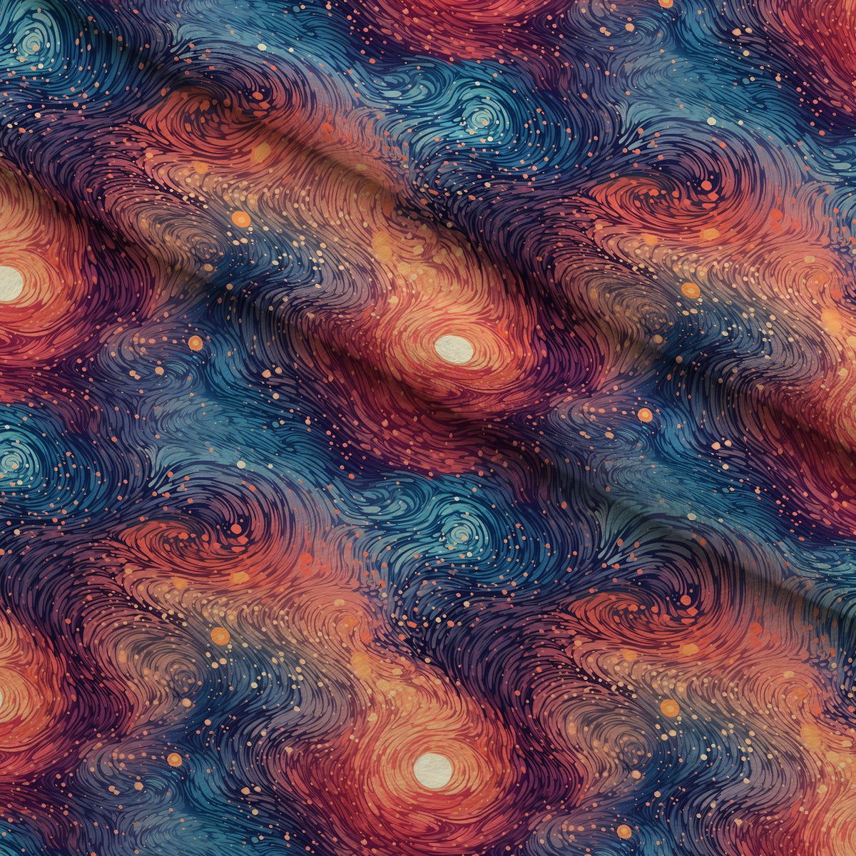 Starlit Swirls Pattern 13 Minky Fabric — plush minky folded close-up preview (mv-minky-v1:lying)