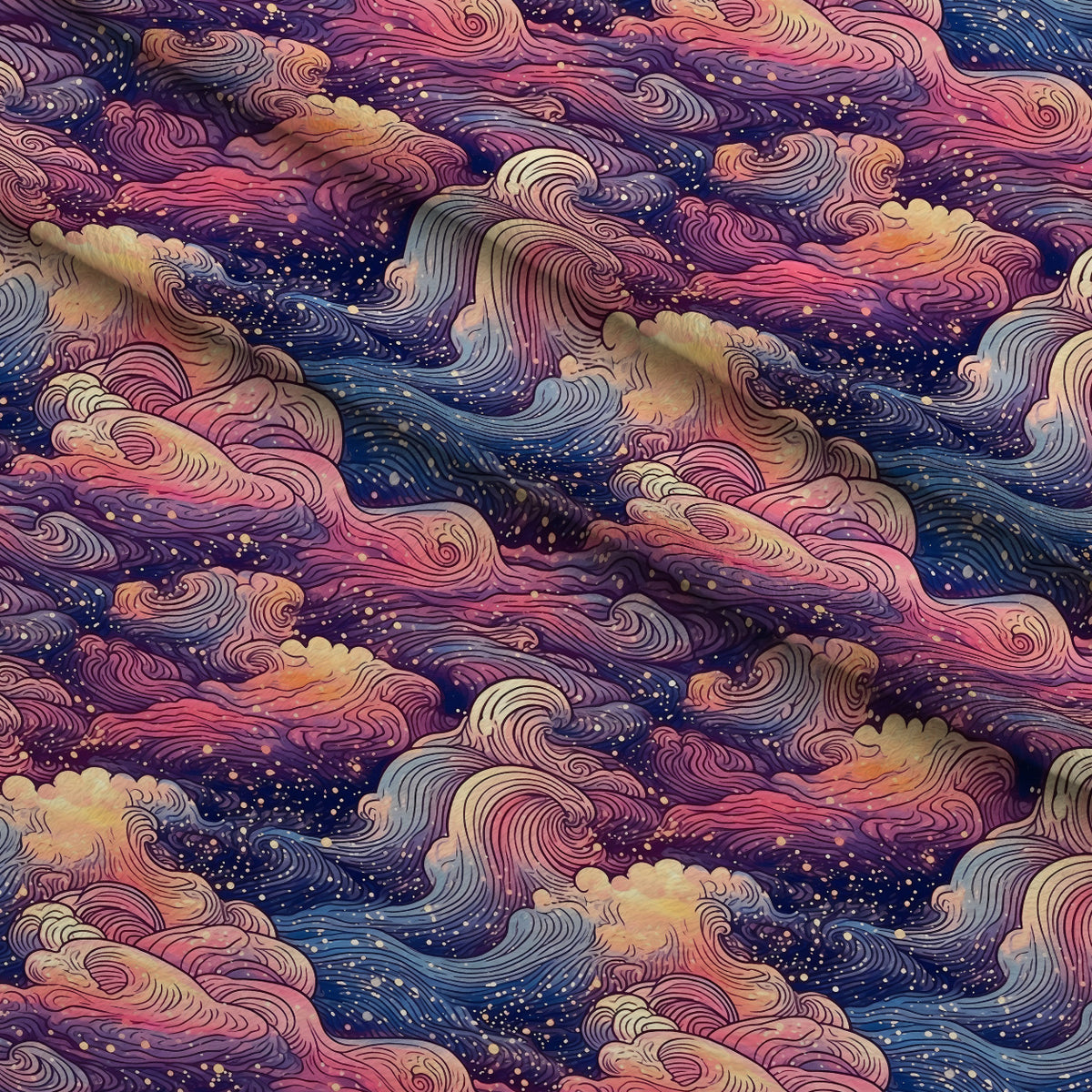 Starlit Swirls Pattern 17 Minky Fabric — plush minky folded close-up preview (mv-minky-v1:lying)