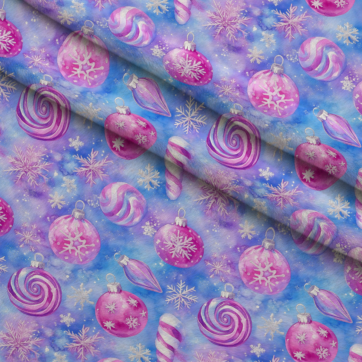 Starlit Winter Reverie Pattern 15 Minky Fabric — plush minky folded close-up preview (mv-minky-v1:lying)