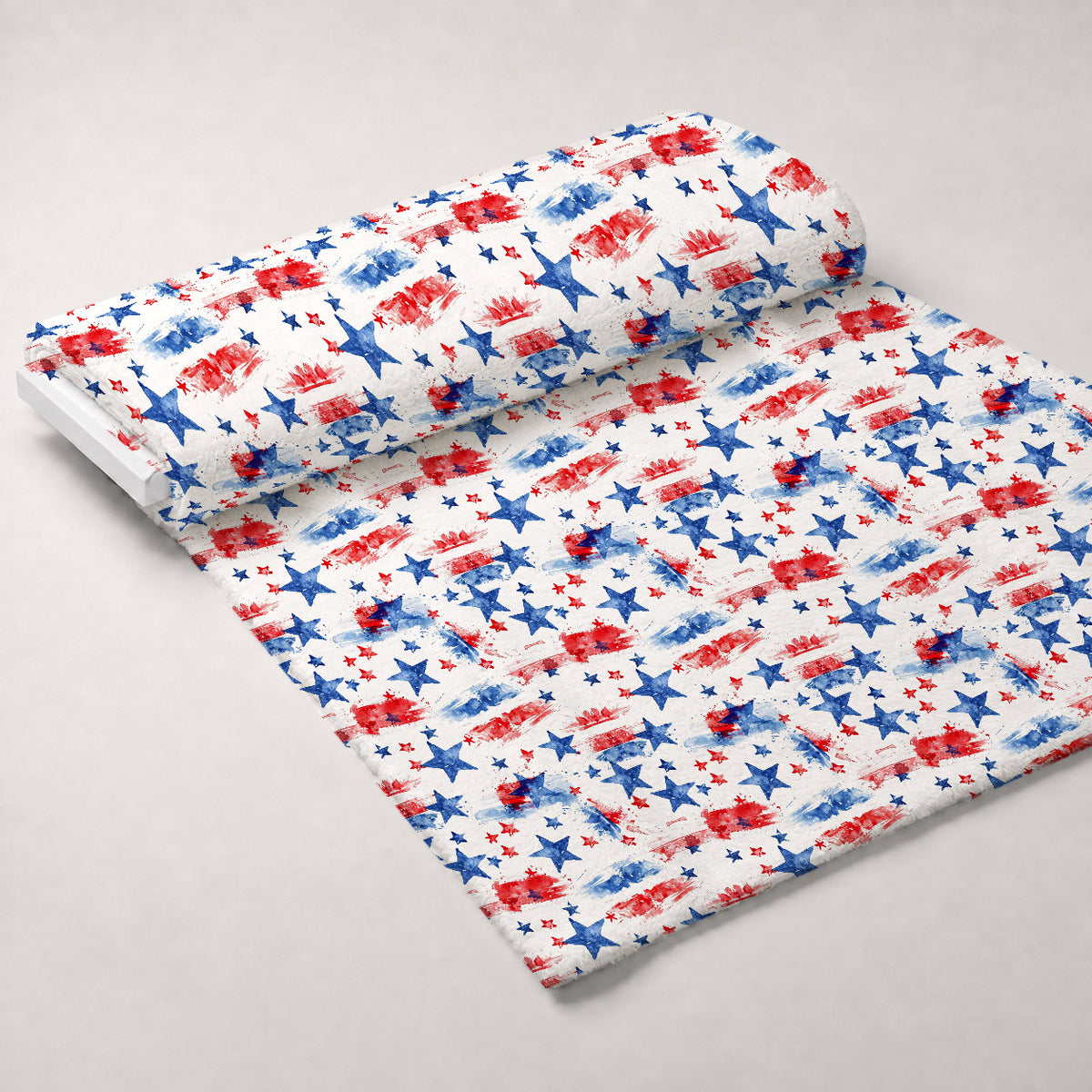 Stars and Stripes Pattern 10 Minky Fabric — plush minky unrolled bolt preview (mv-minky-v1:bolt)