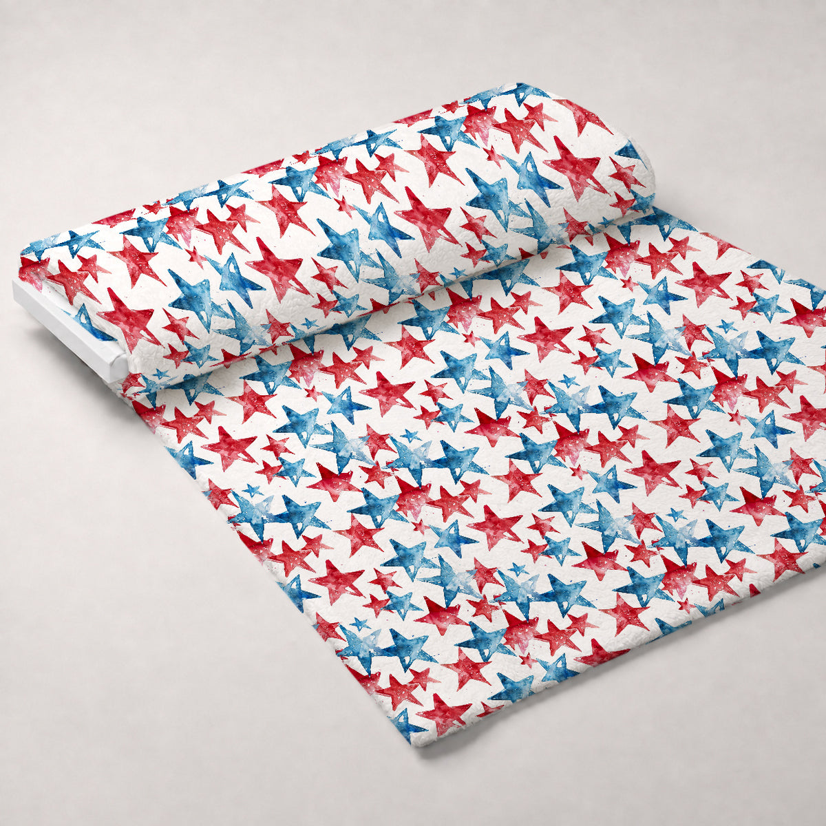 Stars and Stripes Pattern 17 Minky Fabric — plush minky unrolled bolt preview (mv-minky-v1:bolt)