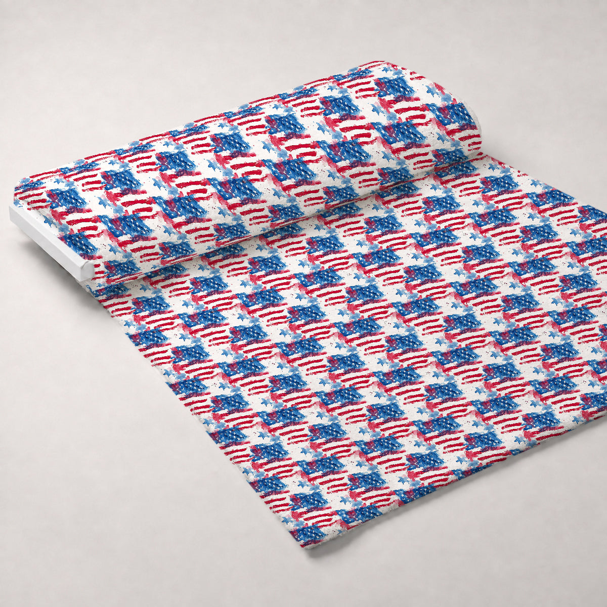 Stars and Stripes Pattern 2 Minky Fabric — plush minky unrolled bolt preview (mv-minky-v1:bolt)