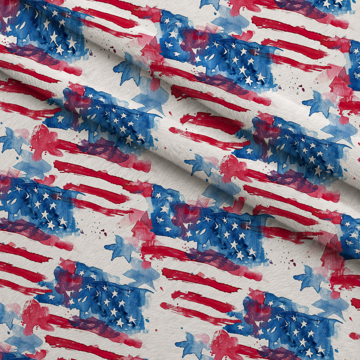 Stars and Stripes Pattern 2 Minky Fabric — plush minky folded close-up preview (mv-minky-v1:lying)