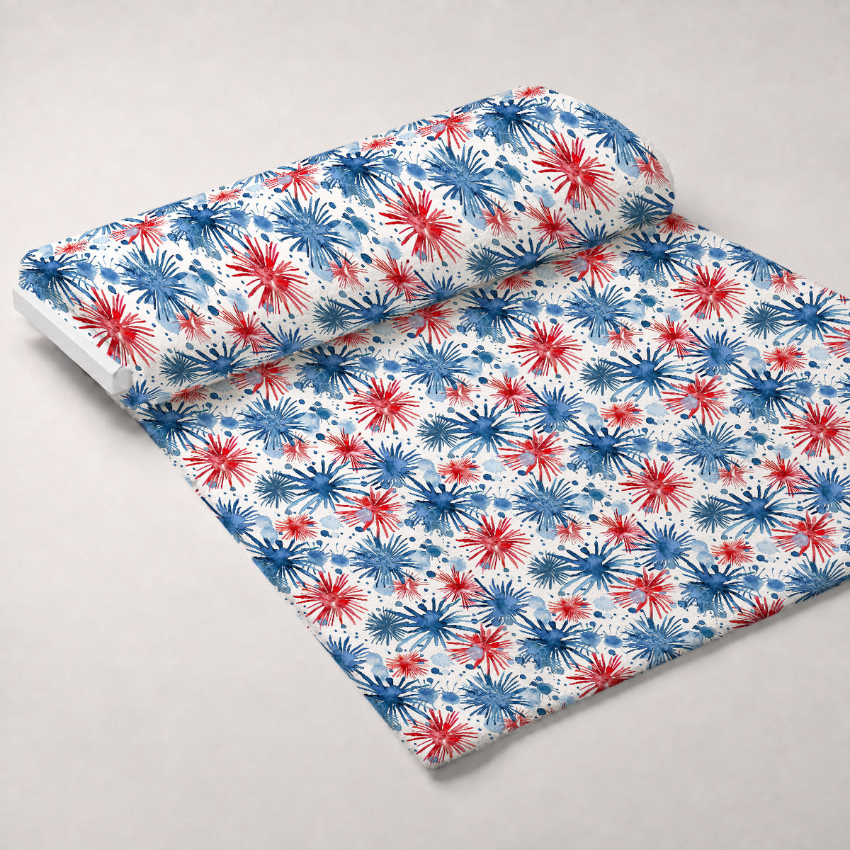 Stars and Stripes Pattern 7 Minky Fabric — plush minky unrolled bolt preview (mv-minky-v1:bolt)