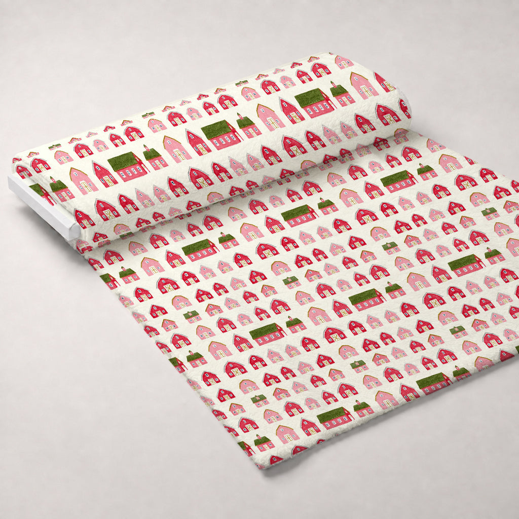 Strawberry Farmstead Pattern 1 Minky Fabric — plush minky unrolled bolt preview (mv-minky-v1:bolt)