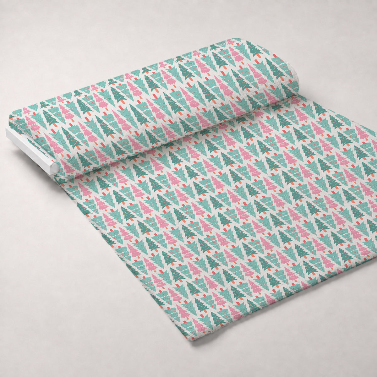 Sugarplum Holiday Pattern 1 Minky Fabric — plush minky unrolled bolt preview (mv-minky-v1:bolt)