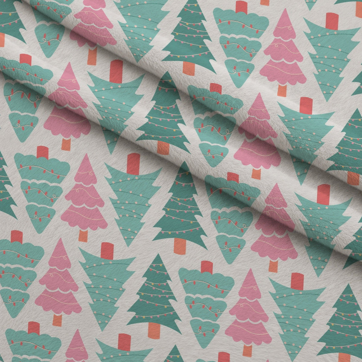 Sugarplum Holiday Pattern 1 Minky Fabric — plush minky folded close-up preview (mv-minky-v1:lying)