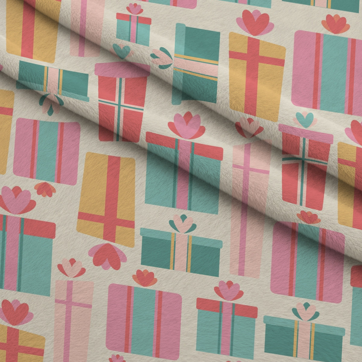 Sugarplum Holiday Pattern 3 Minky Fabric — plush minky folded close-up preview (mv-minky-v1:lying)