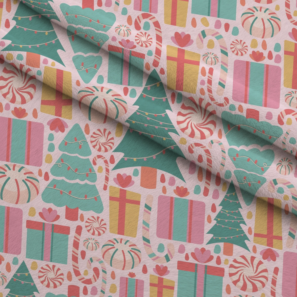 Sugarplum Holiday Pattern 5 Minky Fabric — plush minky folded close-up preview (mv-minky-v1:lying)