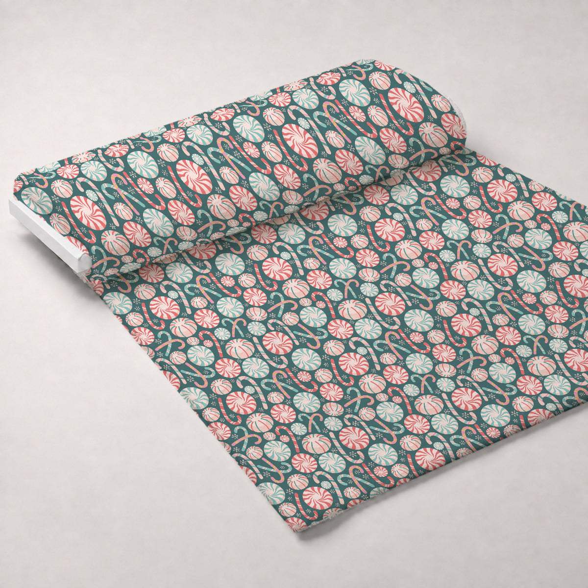 Sugarplum Holiday Pattern 7 Minky Fabric — plush minky unrolled bolt preview (mv-minky-v1:bolt)