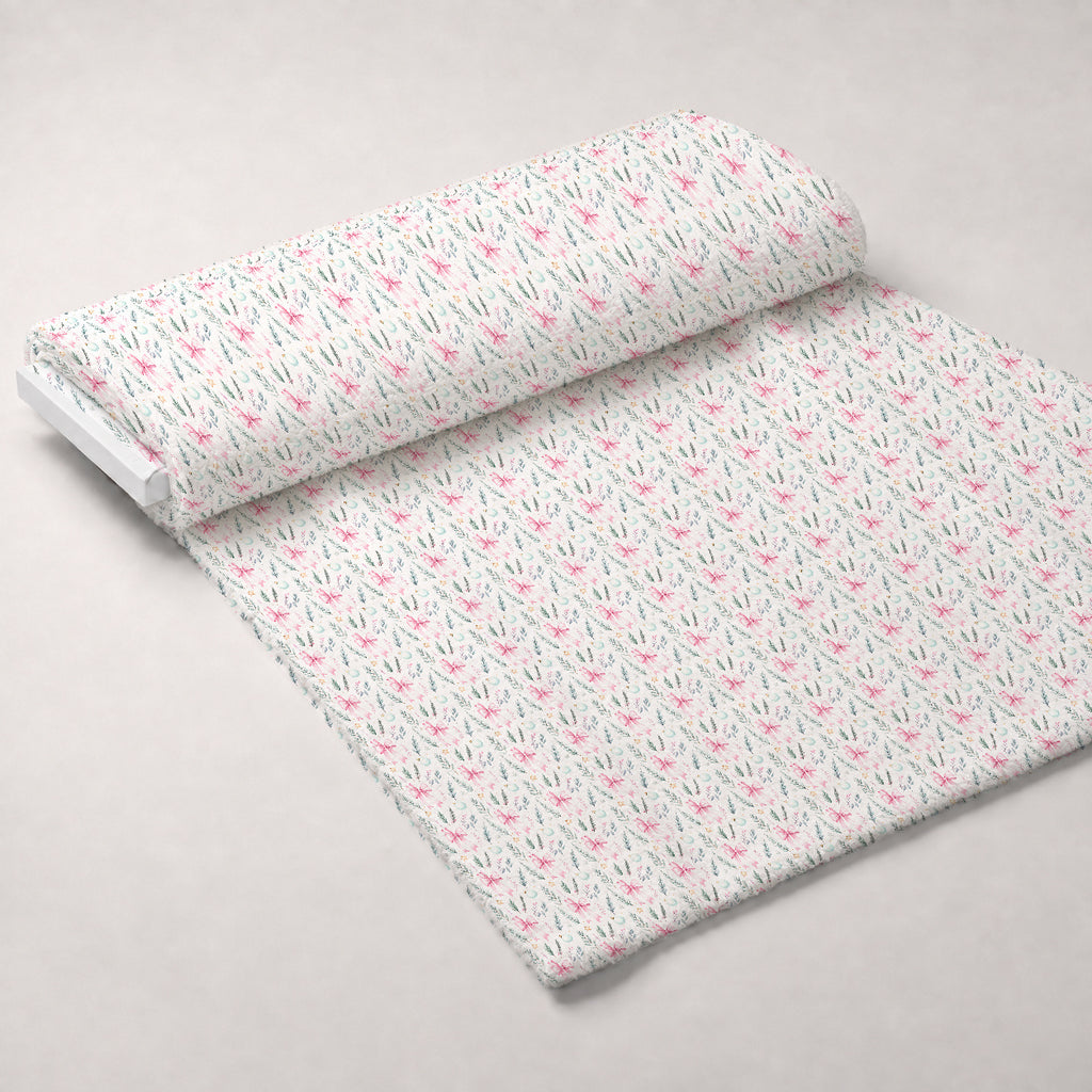 Sugarplum Winter Whimsy Pattern 10 Minky Fabric — plush minky unrolled bolt preview (mv-minky-v1:bolt)
