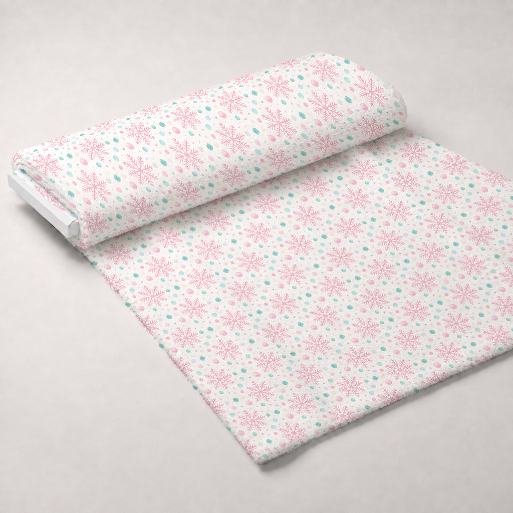 Sugarplum Winter Whimsy Pattern 12 Minky Fabric — plush minky unrolled bolt preview (mv-minky-v1:bolt)