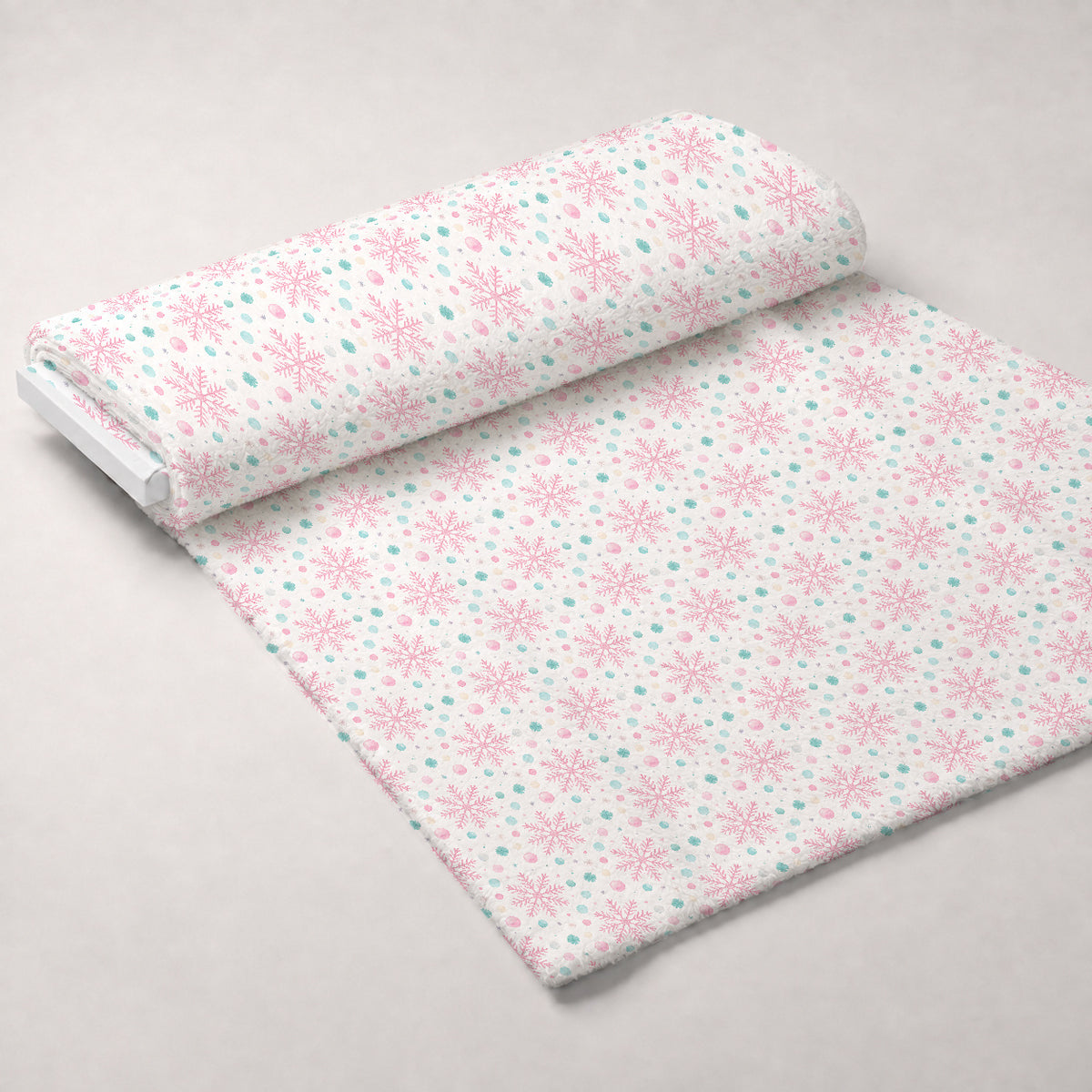 Sugarplum Winter Whimsy Pattern 12 Minky Fabric — plush minky unrolled bolt preview (mv-minky-v1:bolt)