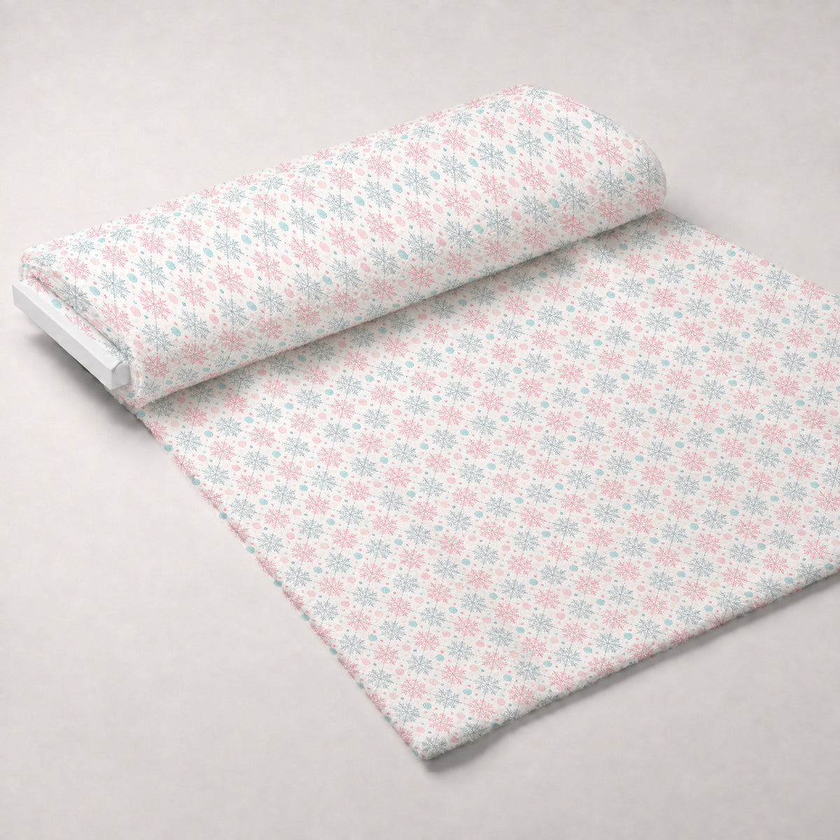 Sugarplum Winter Whimsy Pattern 13 Minky Fabric — plush minky unrolled bolt preview (mv-minky-v1:bolt)
