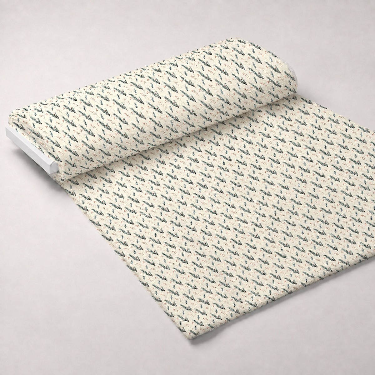 Sugarplum Winter Whimsy Pattern 18 Minky Fabric — plush minky unrolled bolt preview (mv-minky-v1:bolt)