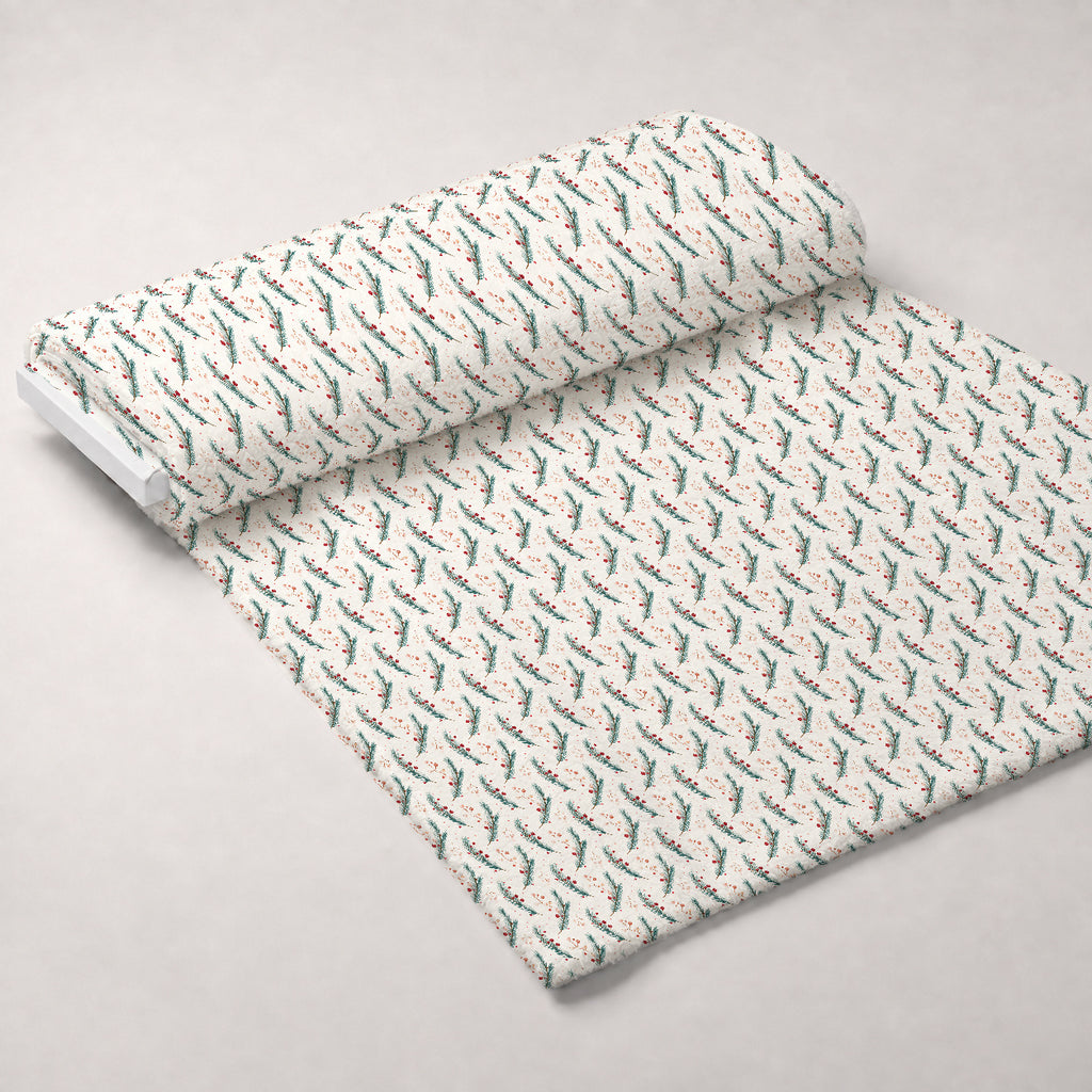 Sugarplum Winter Whimsy Pattern 19 Minky Fabric — plush minky unrolled bolt preview (mv-minky-v1:bolt)