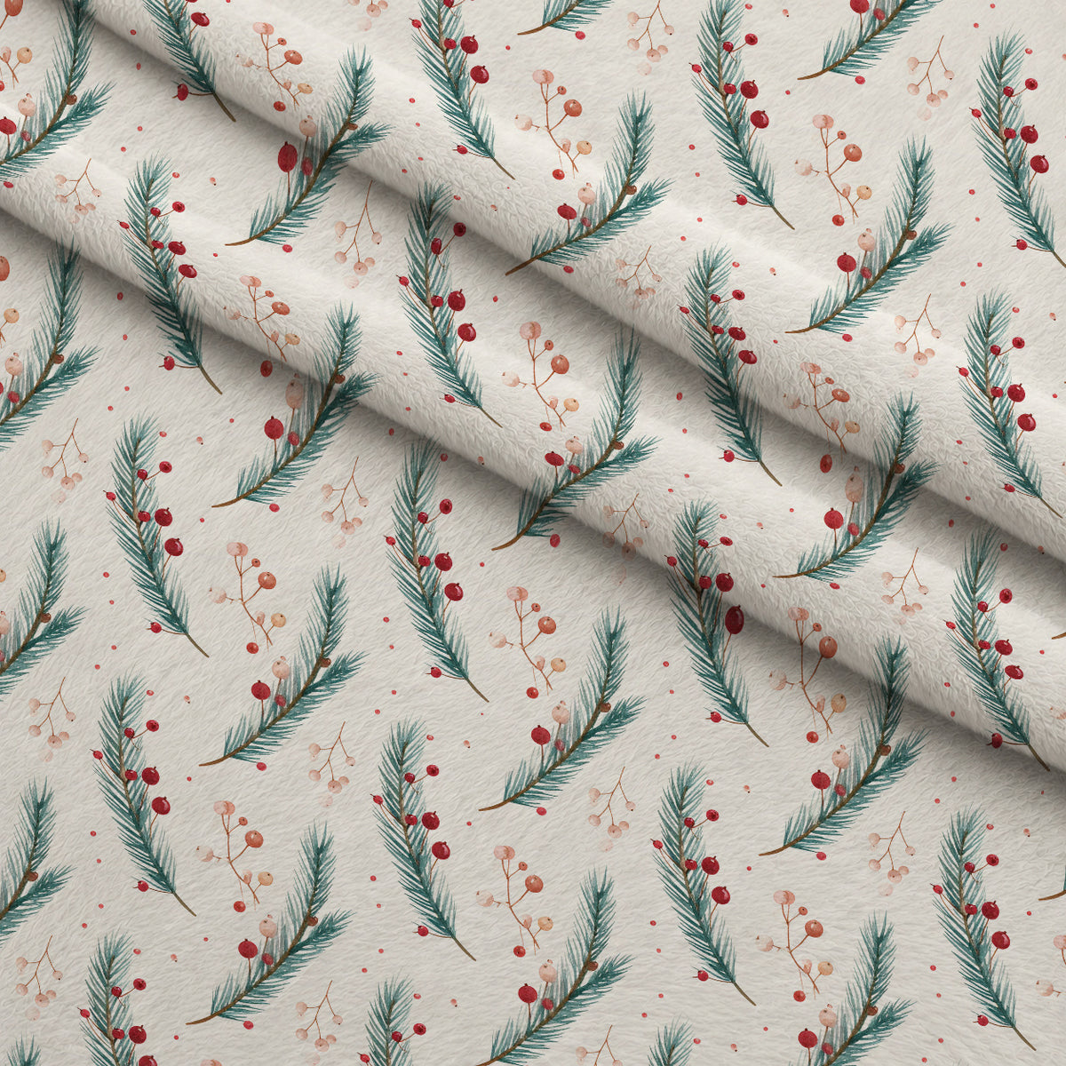 Sugarplum Winter Whimsy Pattern 19 Minky Fabric — plush minky folded close-up preview (mv-minky-v1:lying)