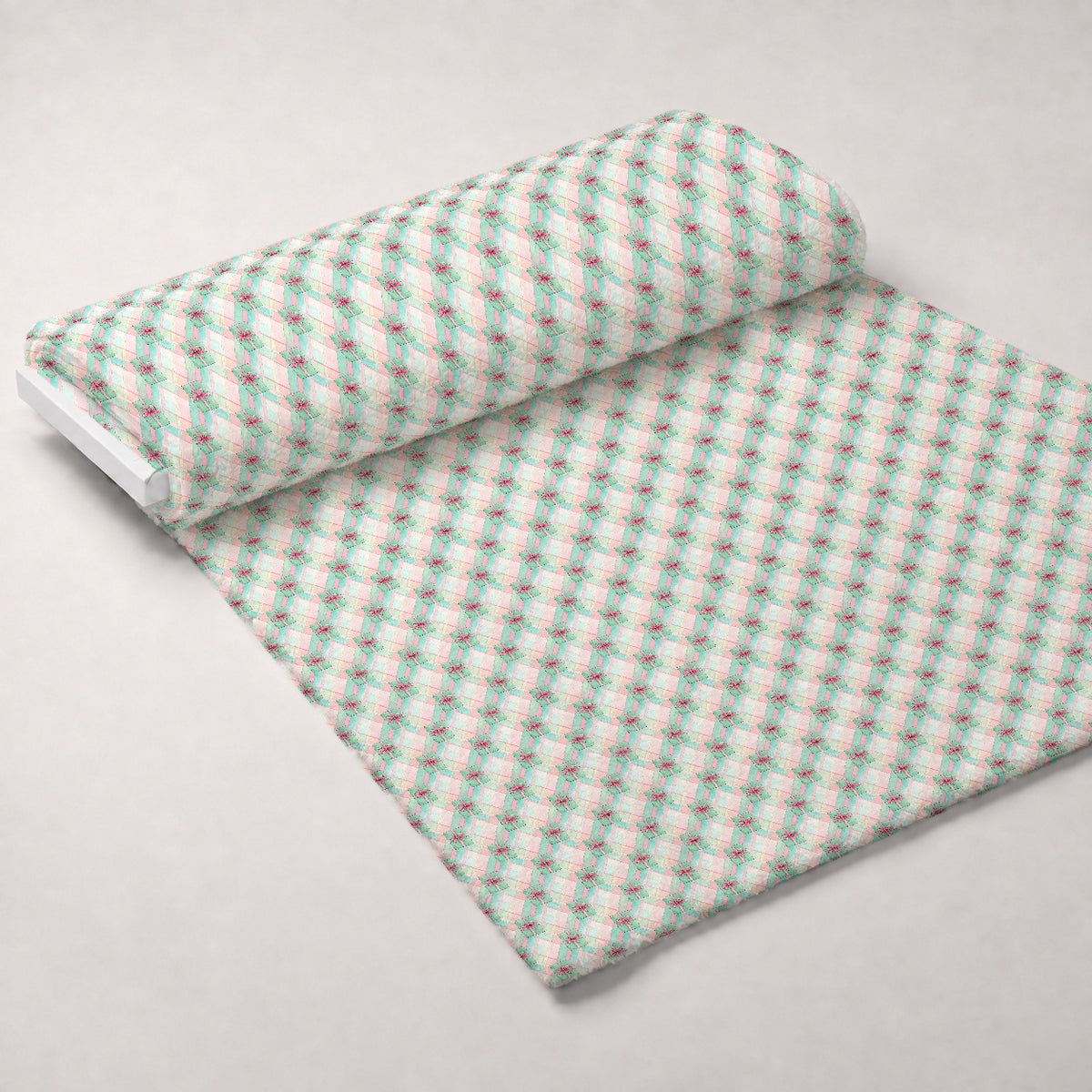 Sugarplum Winter Whimsy Pattern 21 Minky Fabric — plush minky unrolled bolt preview (mv-minky-v1:bolt)
