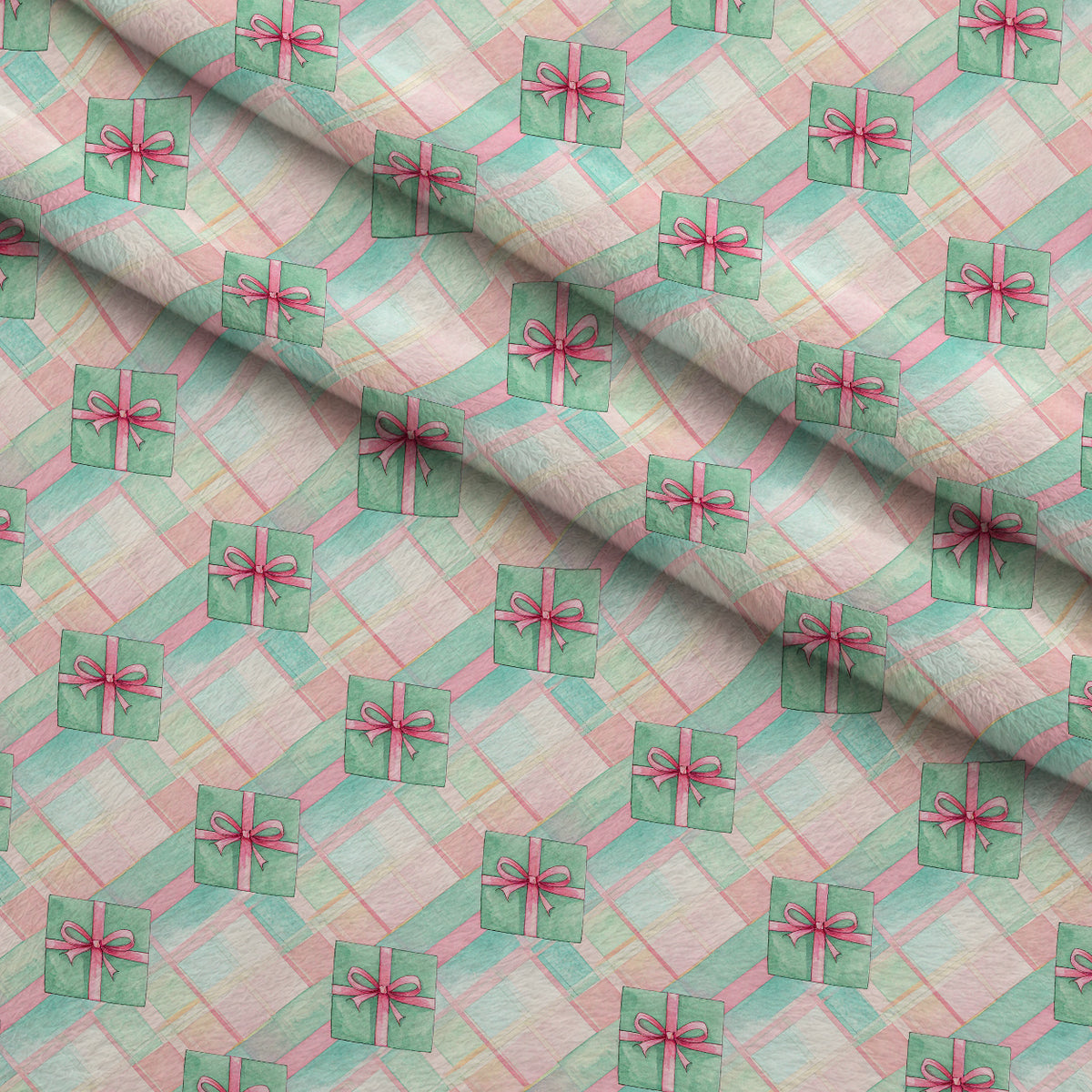Sugarplum Winter Whimsy Pattern 21 Minky Fabric — plush minky folded close-up preview (mv-minky-v1:lying)