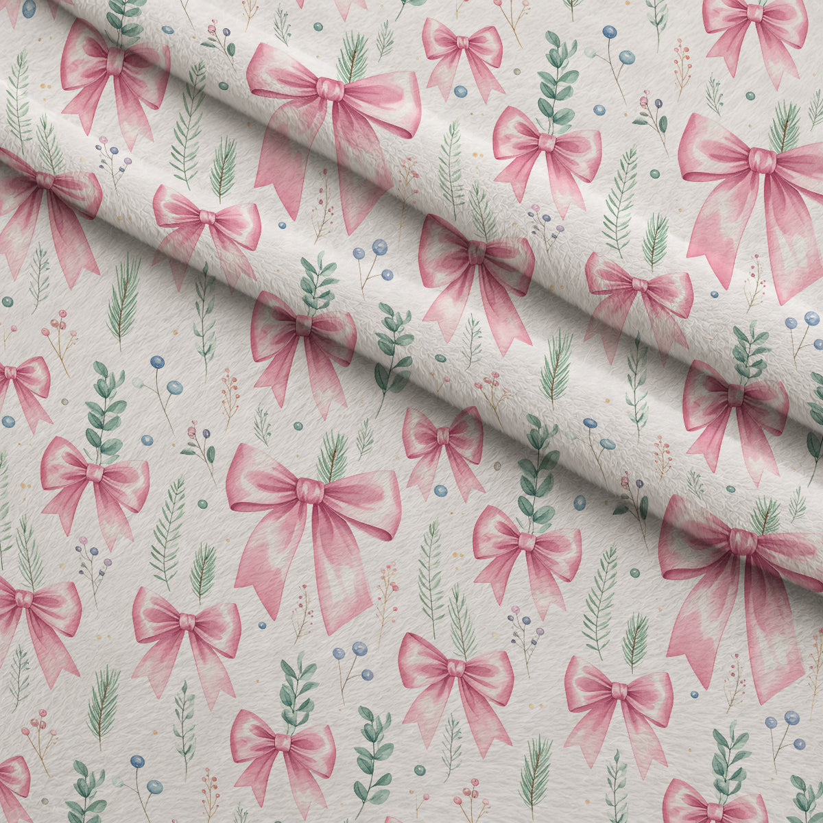 Sugarplum Winter Whimsy Pattern 5 Minky Fabric — plush minky folded close-up preview (mv-minky-v1:lying)
