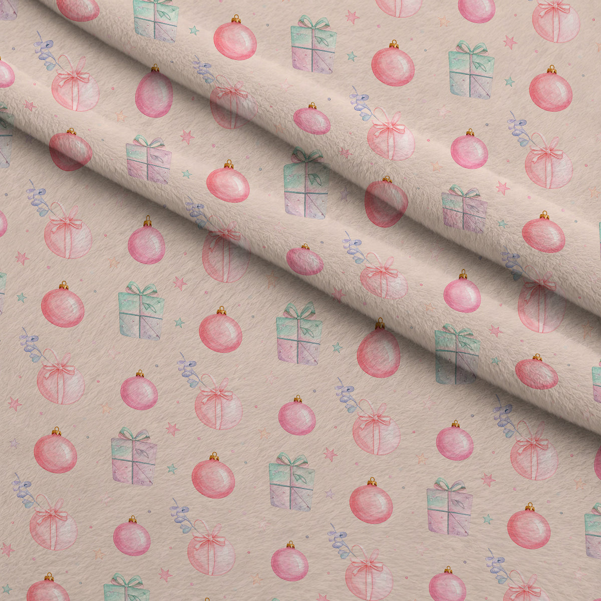 Sugarplum Winter Whimsy Pattern 7 Minky Fabric — plush minky folded close-up preview (mv-minky-v1:lying)