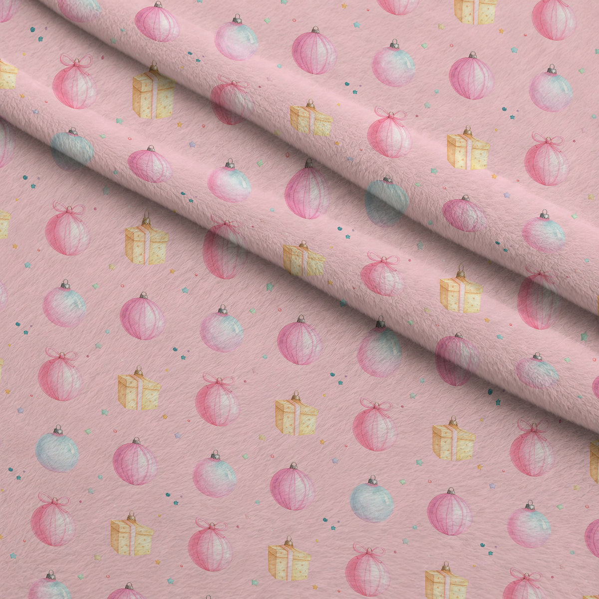Sugarplum Winter Whimsy Pattern 8 Minky Fabric — plush minky folded close-up preview (mv-minky-v1:lying)
