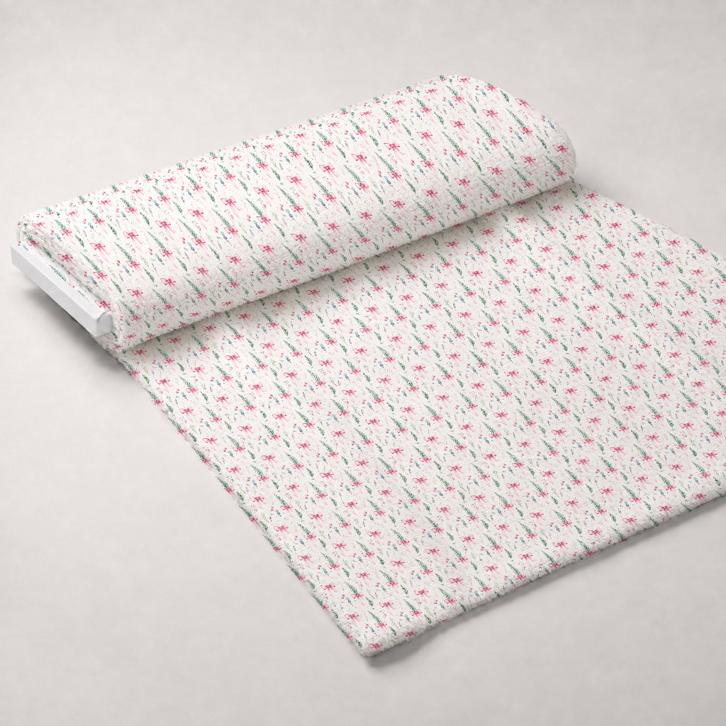 Sugarplum Winter Whimsy Pattern 9 Minky Fabric — plush minky unrolled bolt preview (mv-minky-v1:bolt)