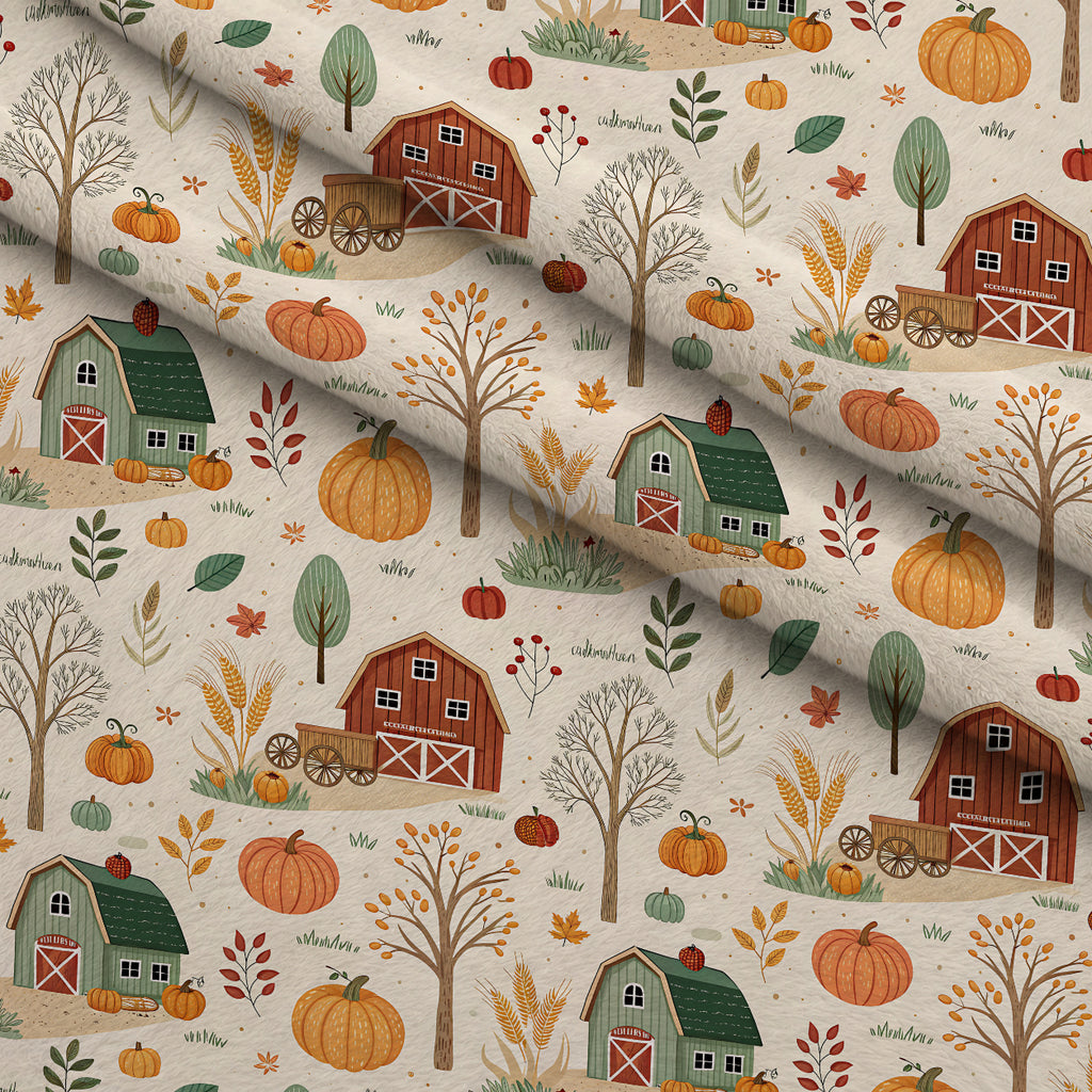 Sunflower Barn Meadow Pattern 15 Minky Fabric — plush minky folded close-up preview (mv-minky-v1:lying)