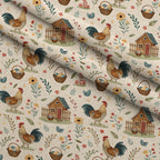 Sunflower Barn Meadow Pattern 2 Minky Fabric — plush minky folded close-up preview (mv-minky-v1:lying)