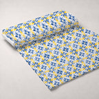 Sunlit Azulejo Pattern 25 Minky Fabric — plush minky unrolled bolt preview (mv-minky-v1:bolt)