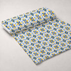 Sunlit Azulejo Pattern 28 Minky Fabric — plush minky unrolled bolt preview (mv-minky-v1:bolt)