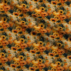 Sunlit Harvest Blooms Pattern 1 Minky Fabric — plush minky folded close-up preview (mv-minky-v1:lying)