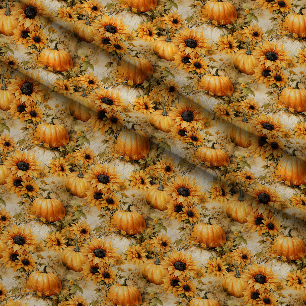 Sunlit Harvest Blooms Pattern 10 Minky Fabric — plush minky folded close-up preview (mv-minky-v1:lying)