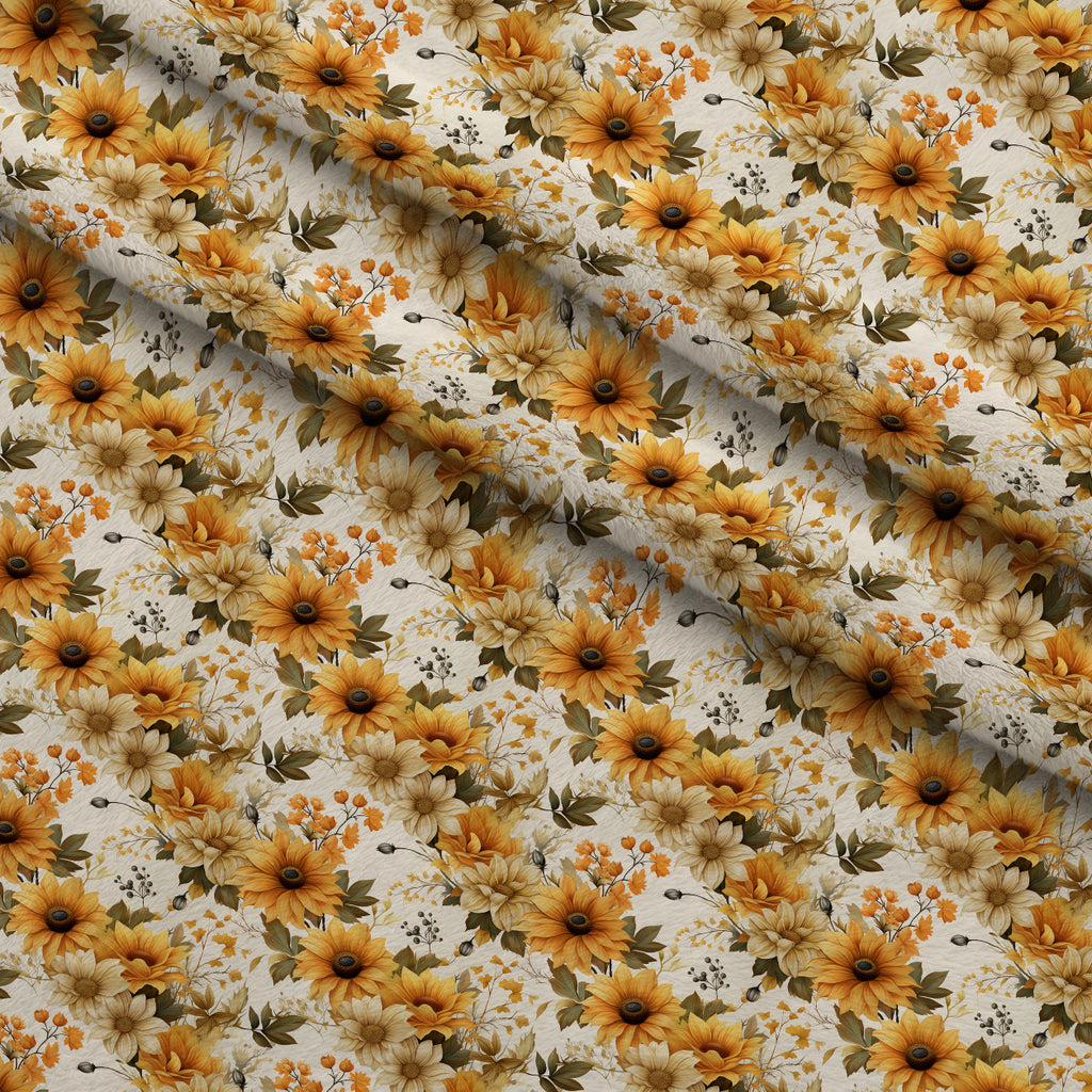 Sunlit Harvest Blooms Pattern 12 Minky Fabric — plush minky folded close-up preview (mv-minky-v1:lying)