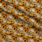 Sunlit Harvest Blooms Pattern 2 Minky Fabric — plush minky folded close-up preview (mv-minky-v1:lying)
