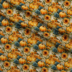 Sunlit Harvest Blooms Pattern 7 Minky Fabric — plush minky folded close-up preview (mv-minky-v1:lying)