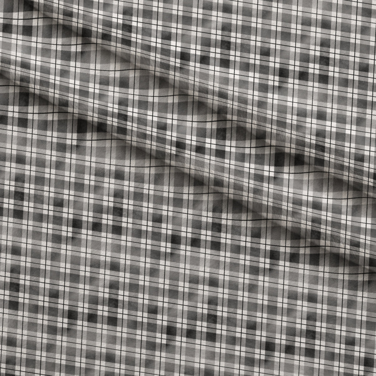 Sunwashed Tartan Pattern 1 Minky Fabric — plush minky folded close-up preview (mv-minky-v1:lying)