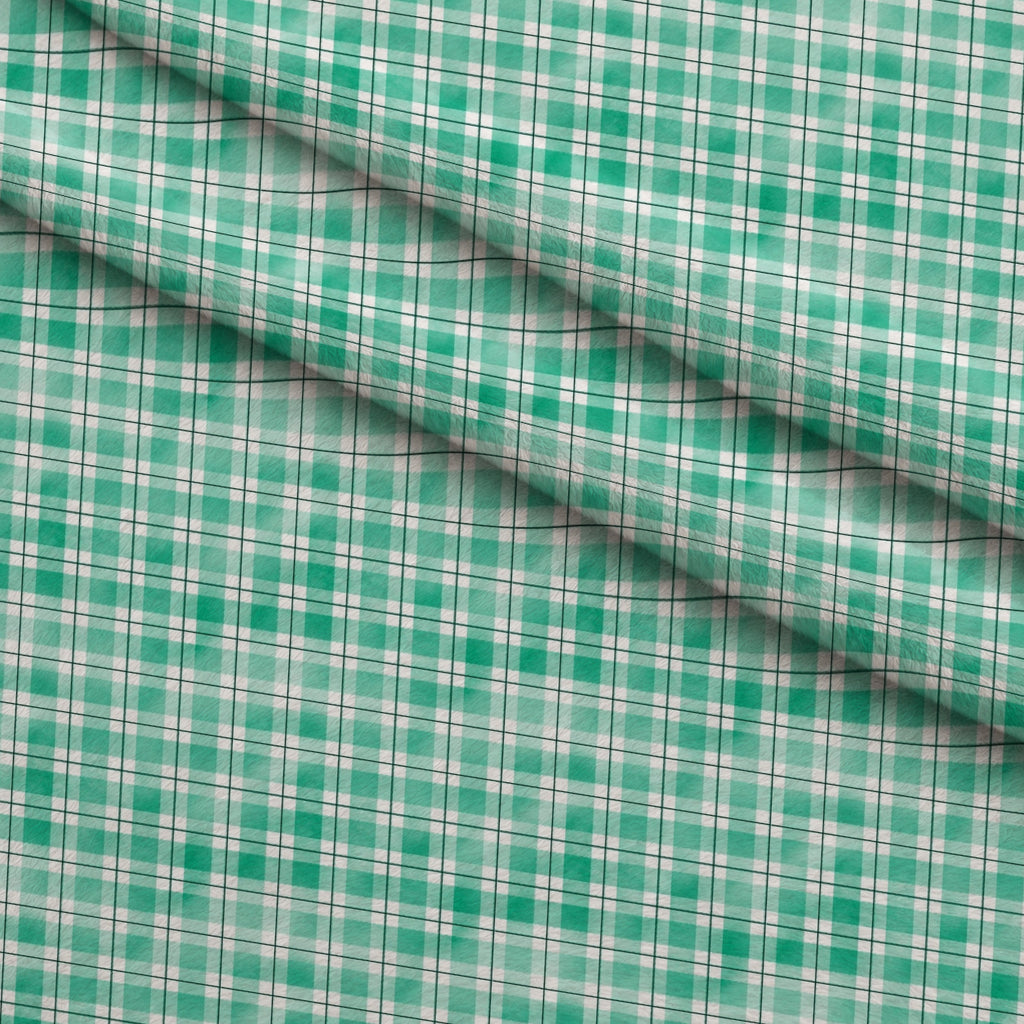 Sunwashed Tartan Pattern 34 Minky Fabric — plush minky folded close-up preview (mv-minky-v1:lying)