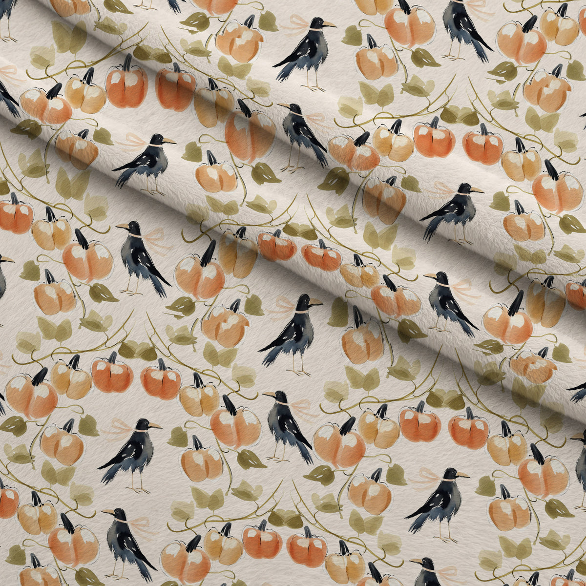 Sweet Spooks Pattern 3 Minky Fabric — plush minky folded close-up preview (mv-minky-v1:lying)