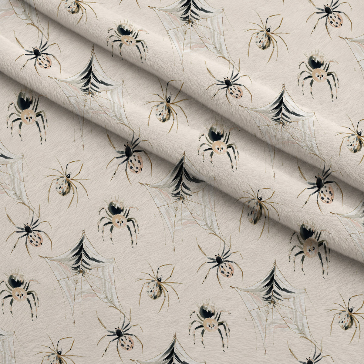 Sweet Spooks Pattern 5 Minky Fabric — plush minky folded close-up preview (mv-minky-v1:lying)