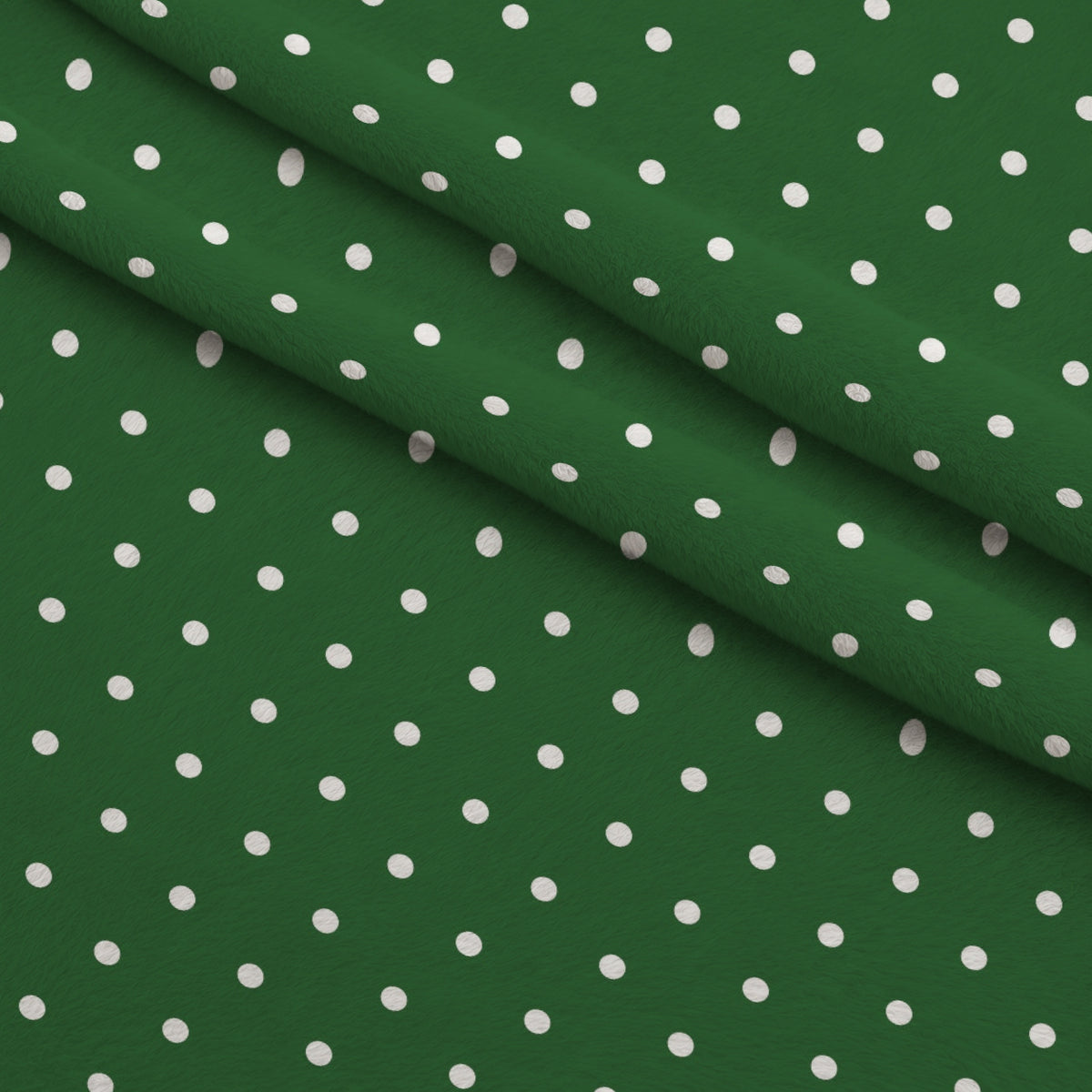 Sweet Strawberries Green Polka Dots Minky Fabric — plush minky folded close-up preview (mv-minky-v1:lying)