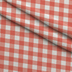 Sweet Strawberries Pink Gingham Minky Fabric — plush minky folded close-up preview (mv-minky-v1:lying)