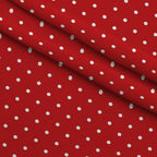 Sweet Strawberries Red Polka Dots Minky Fabric — plush minky folded close-up preview (mv-minky-v1:lying)