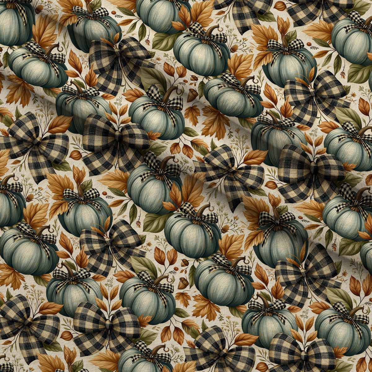 Tartan Harvest Gathering Pattern 4 Minky Fabric — plush minky folded close-up preview (mv-minky-v1:lying)