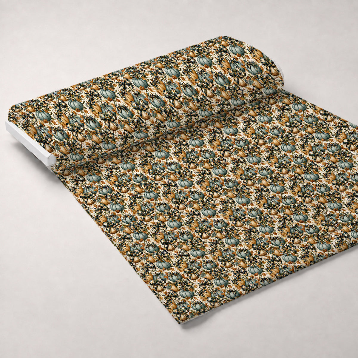 Tartan Harvest Gathering Pattern 6 Minky Fabric — plush minky unrolled bolt preview (mv-minky-v1:bolt)