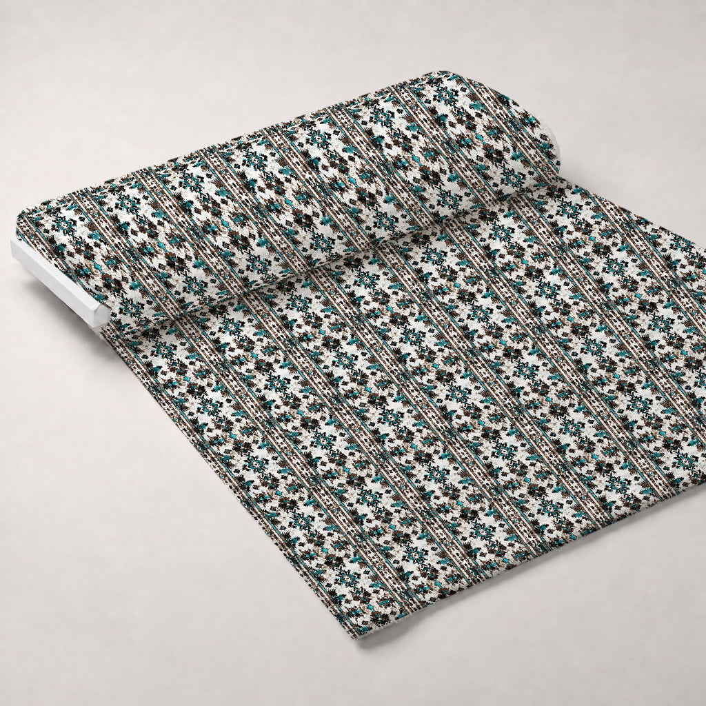 Teal Totem Pattern 11 Minky Fabric — plush minky unrolled bolt preview (mv-minky-v1:bolt)