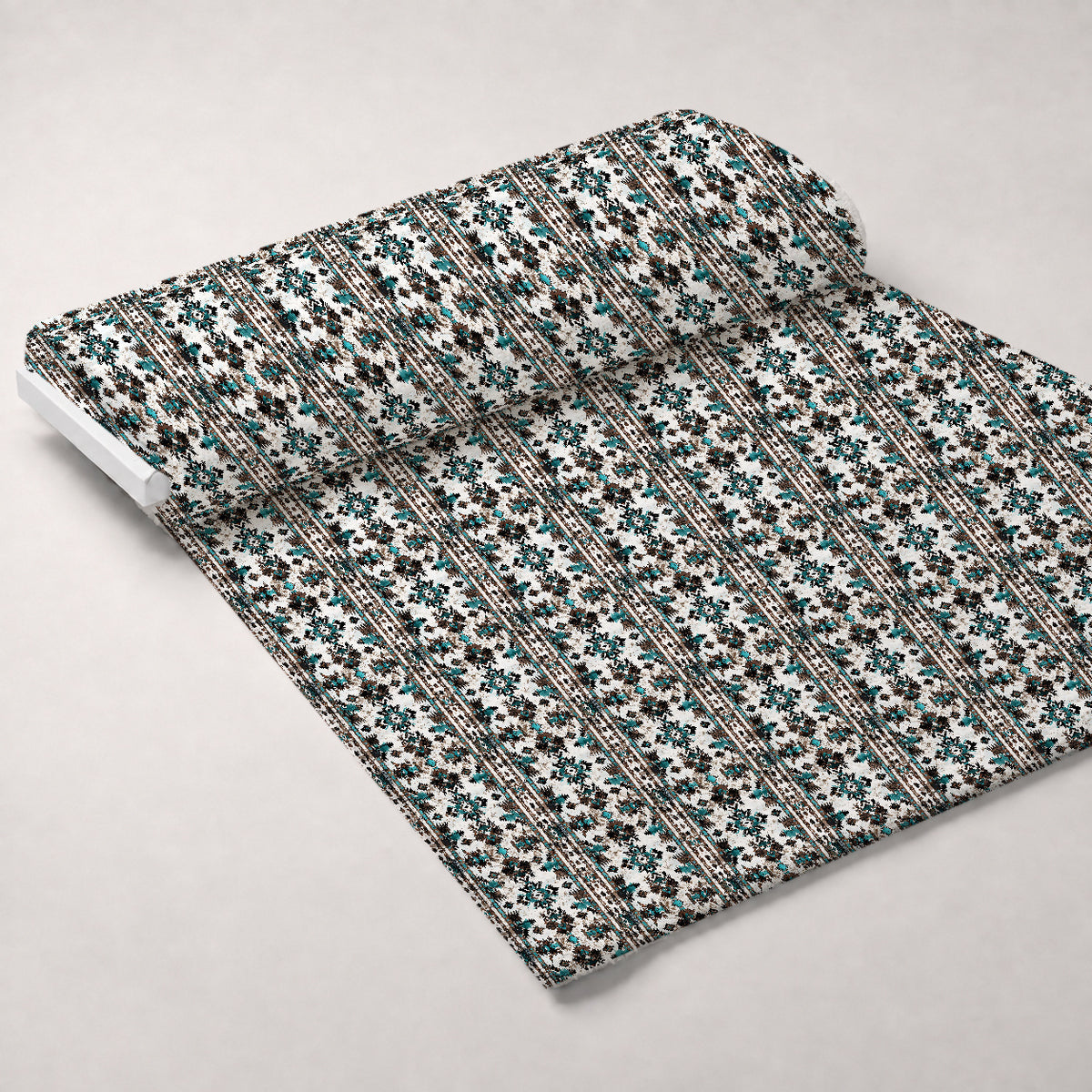 Teal Totem Pattern 11 Minky Fabric — plush minky unrolled bolt preview (mv-minky-v1:bolt)