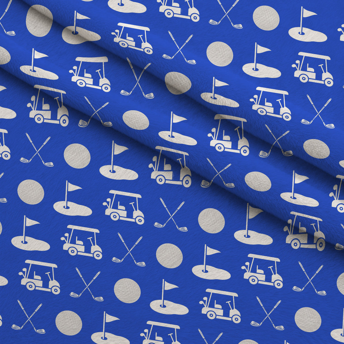 Tee Time Pattern 1 Minky Fabric — plush minky folded close-up preview (mv-minky-v1:lying)