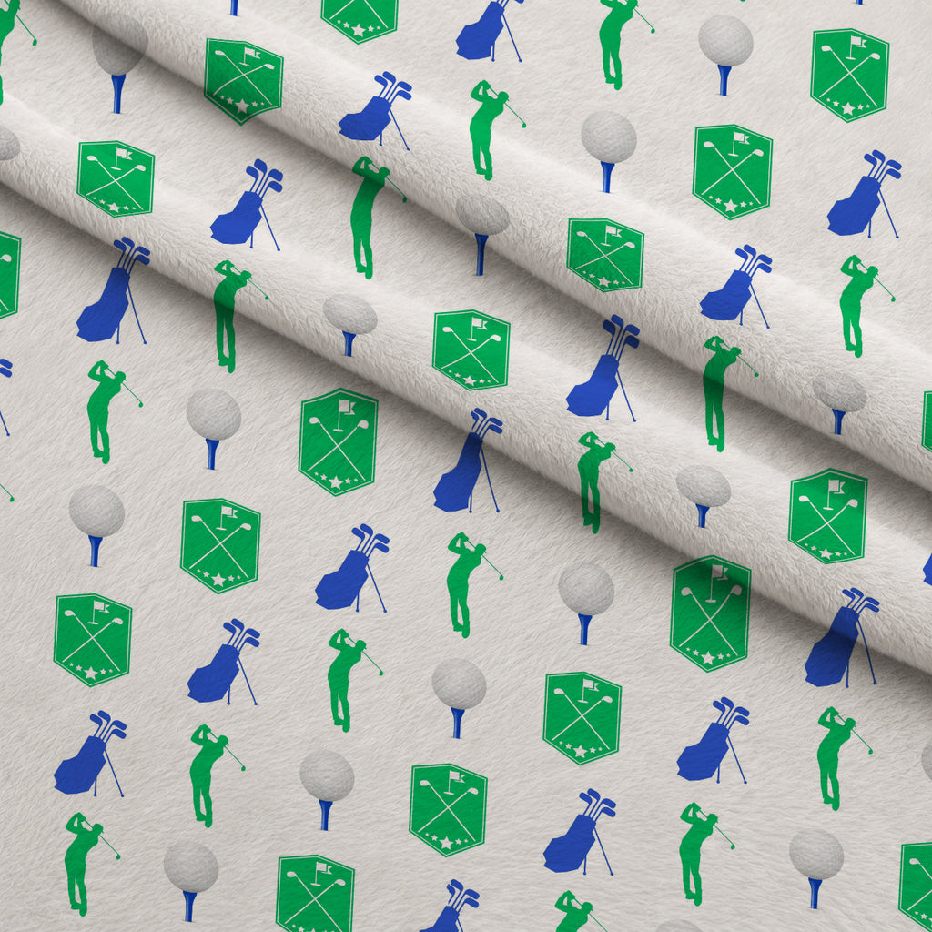 Tee Time Pattern 2 Minky Fabric — plush minky folded close-up preview (mv-minky-v1:lying)