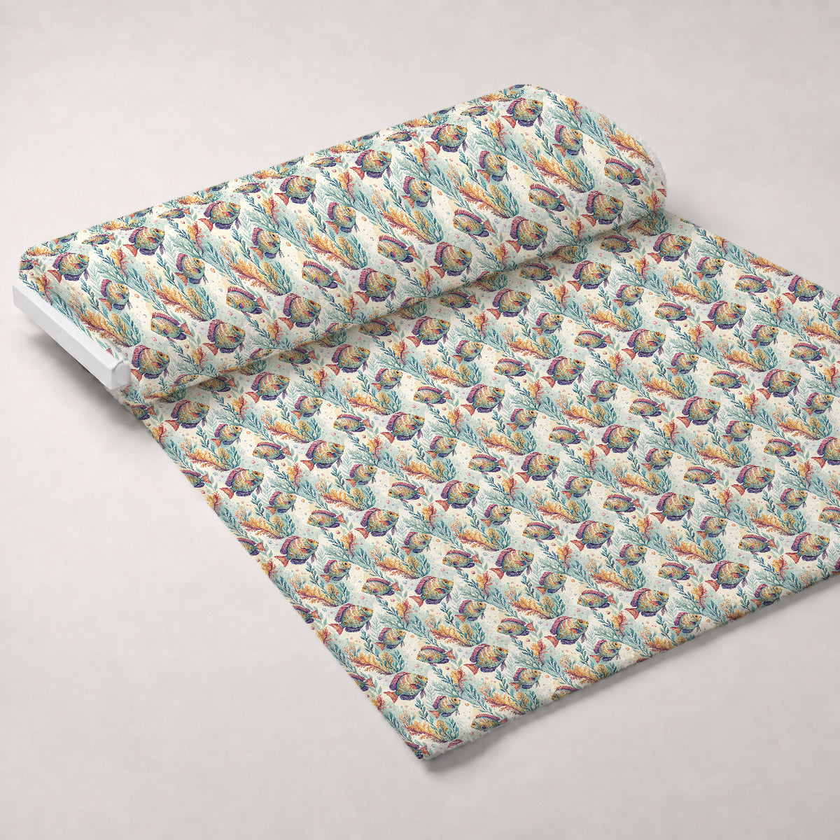 Tidepool Treasures Pattern 2 Minky Fabric — plush minky unrolled bolt preview (mv-minky-v1:bolt)